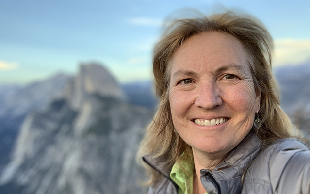 Kristina Rylands in front of Half Dome