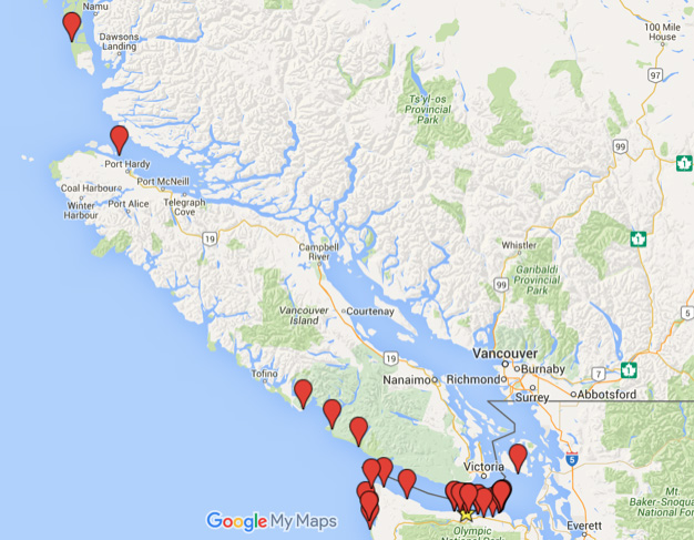 Map of the Elwha Mouth Summer 2015