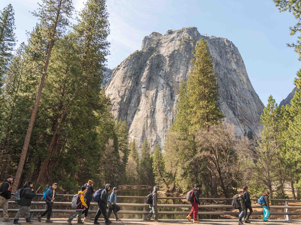 Students and school groups at NatureBridge Yosemite outdoor programs