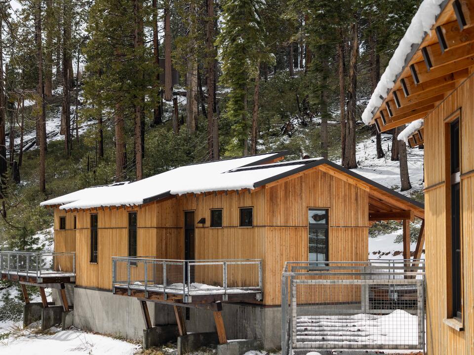 NESC Bunkhouses in the snow