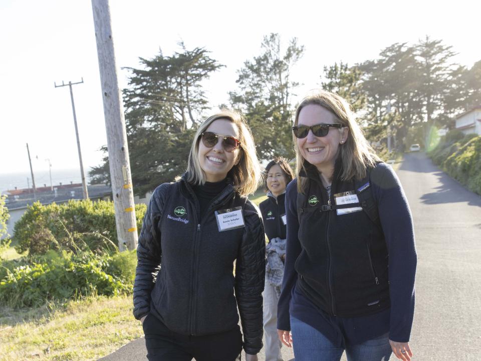 Annie with NatureBridge colleagues during An Evening Outside at our Golden Gate campus.