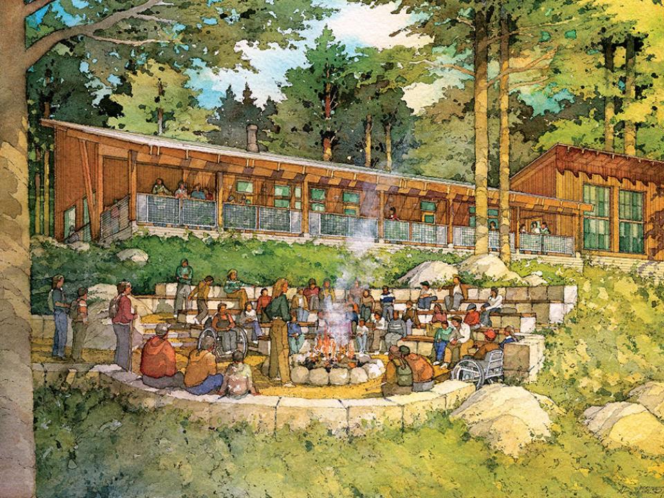 artist rendering of the National Environmental Science Center