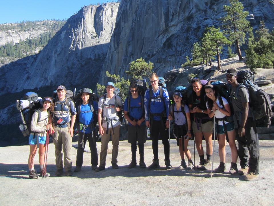 Karly and her fellow Alcoa Scholars in Yosemite in 2015.