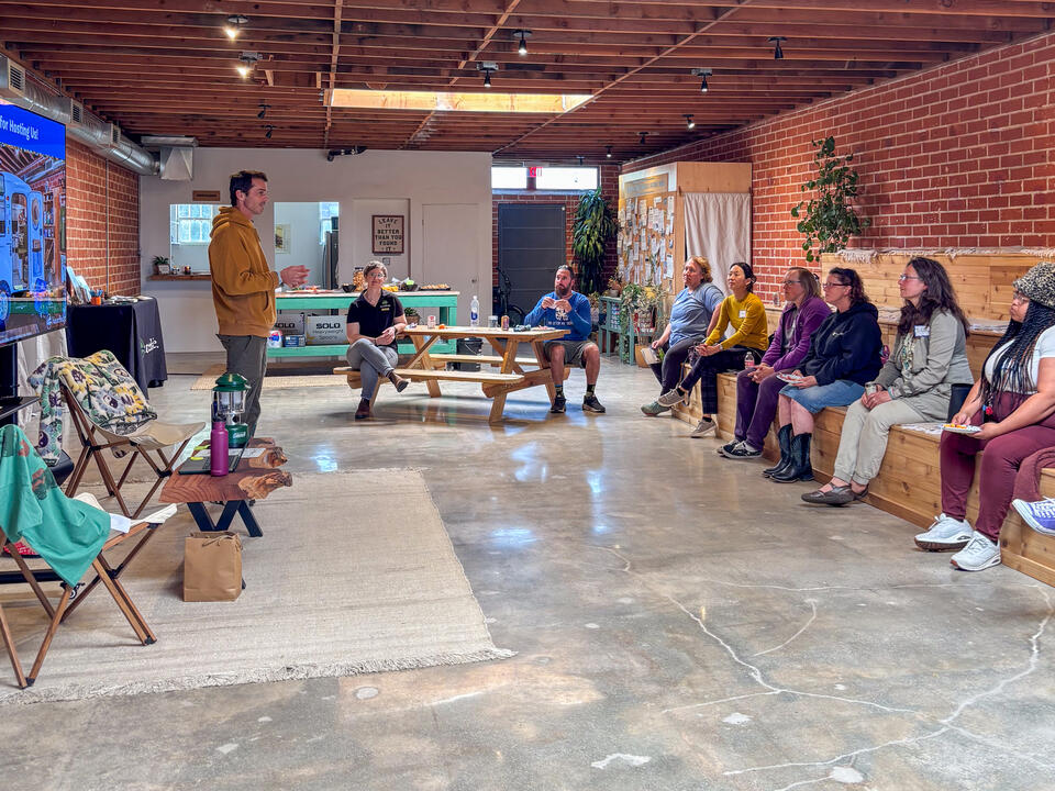 NatureBridge and Parks Project giving a presentation about NatureBridge programs in Yosemite