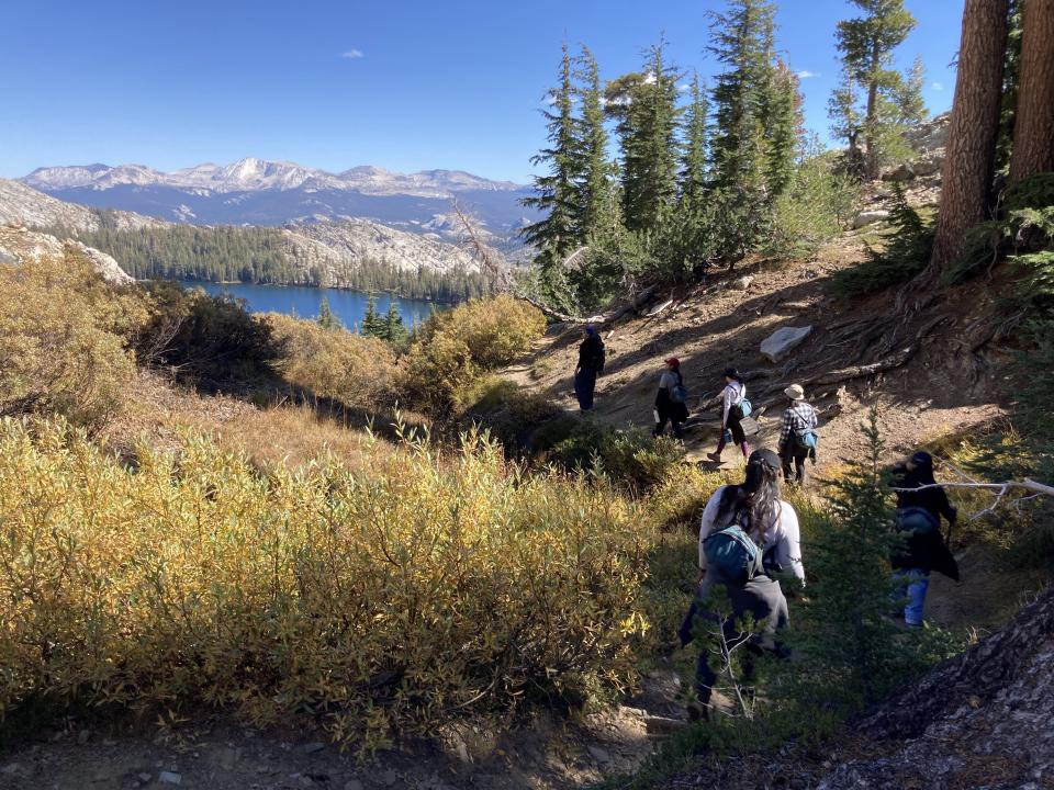 Students in the Yosemite wilderness during a WildLink program