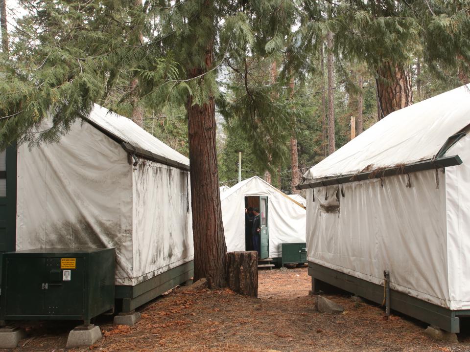 Tent cabins in Half Dome Village