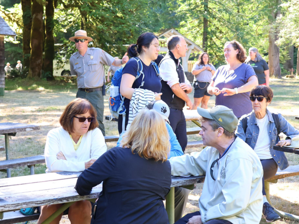 Rep. Mike Quigley and the House of Representatives delegation at NatureBridge Olympic’s campus in Olympic National Park