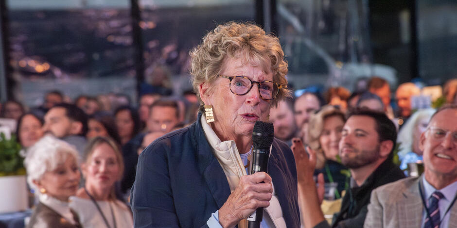 Sam Boren speaking at An Evening Outside with NatureBridge
