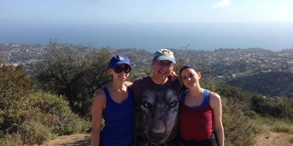 Rachael Klein, new Southern California board member, on a hike with her family.