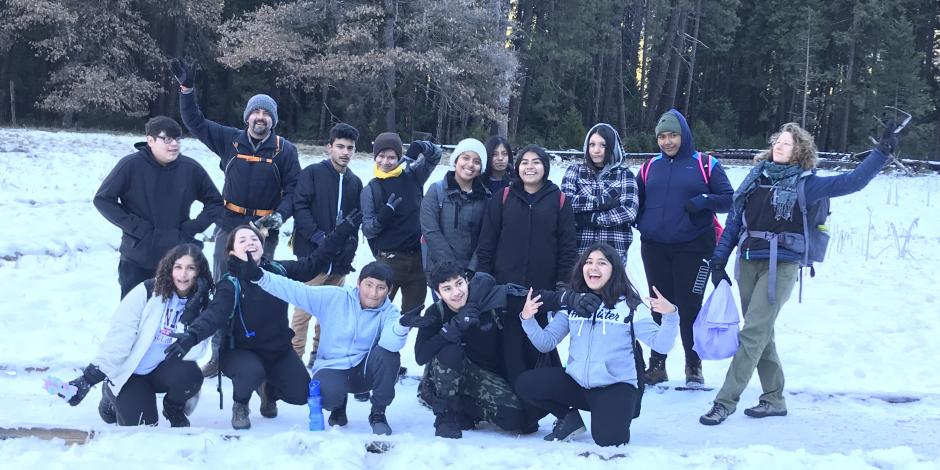 Alliance Burton students enjoying the snow in Yosemite