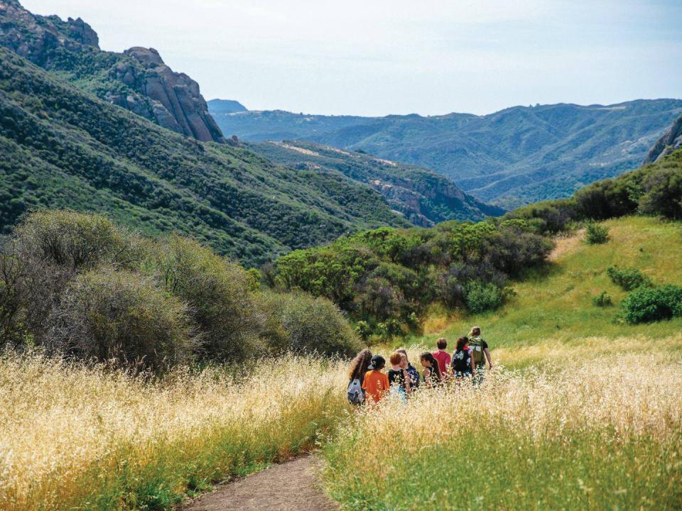 Students in the Santa Monica Mountains