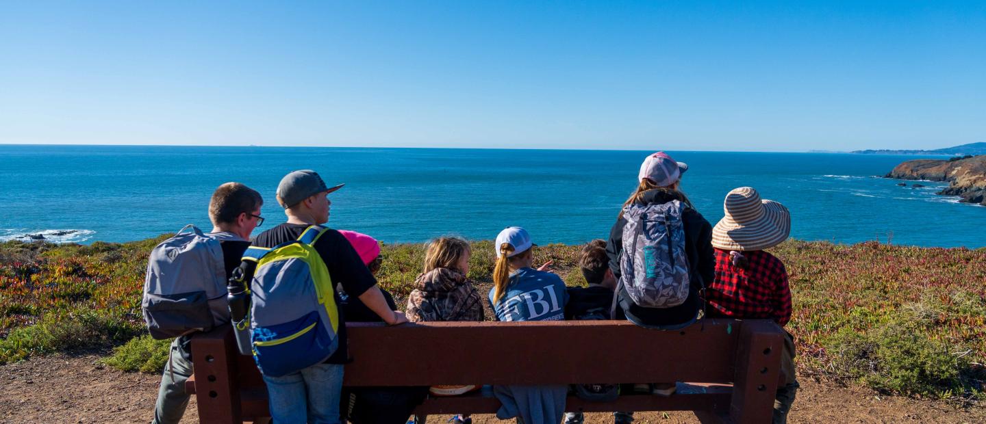 Students looking over the Pacific Ocean near our Golden Gate campus
