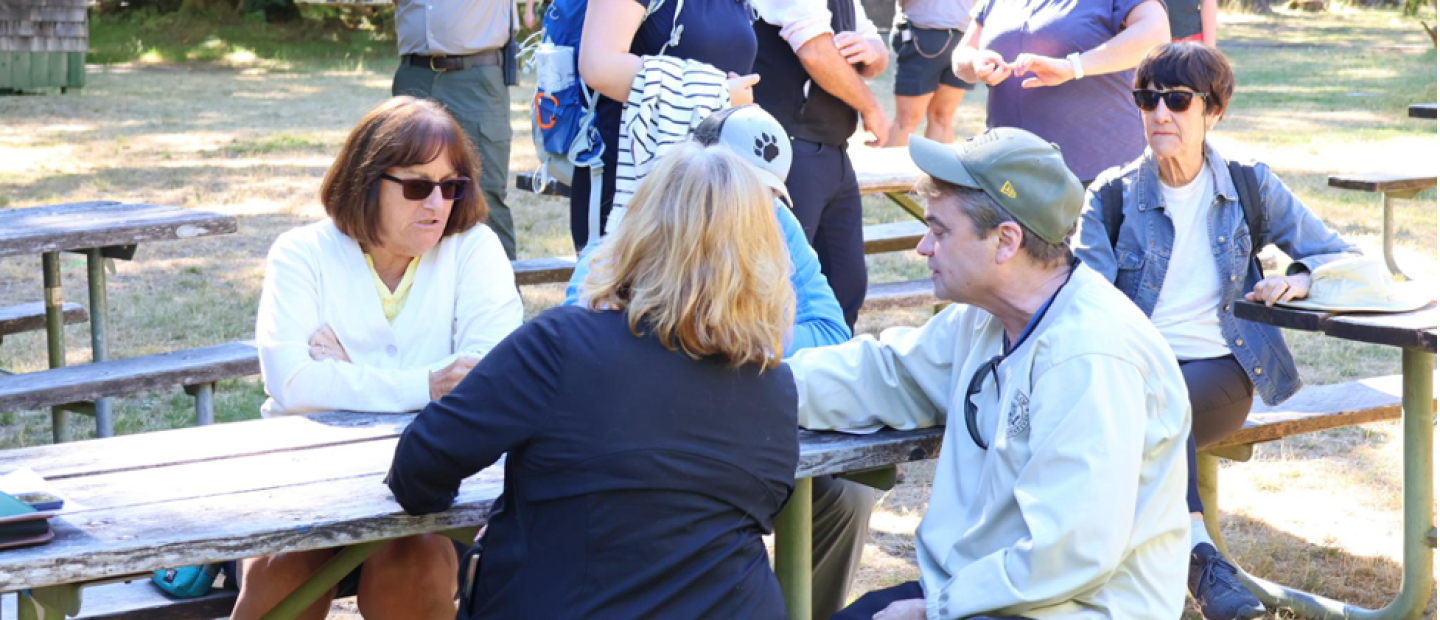 Rep. Mike Quigley and the House of Representatives delegation at NatureBridge Olympic’s campus in Olympic National Park